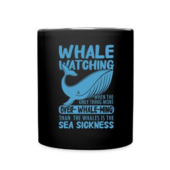 Marine mammals for orca watching and humpback whale - Full Colour Mug - black - Front