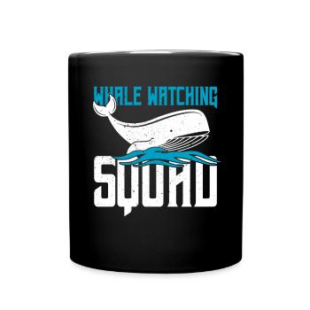 Rorqual bleu pour béluga et mammifères marins - Mug uni - noir - Devant