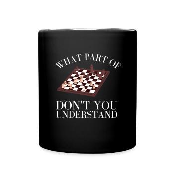 Chess Master Chess Club & 3 Way Chess Game - Full Colour Mug - black - Front