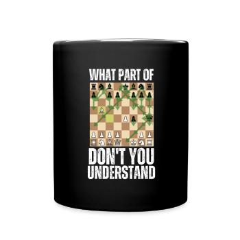 Chess Master Chess Club & 3 Way Chess Game - Full Colour Mug - black - Front