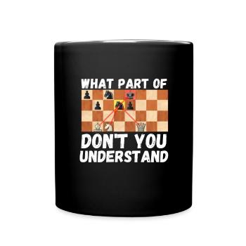 Chess Master Chess Club & 3 Way Chess Game - Full Colour Mug - black - Front