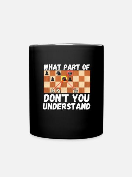 Chess Master Chess Club & 3 Way Chess Game - Mug uni - noir