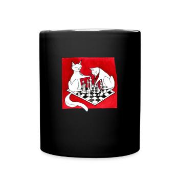 Chess Master Chess Club & 3 Way Chess Game - Full Colour Mug - black - Front