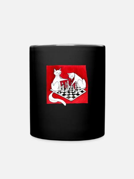 Chess Master Chess Club & 3 Way Chess Game - Mug uni - noir