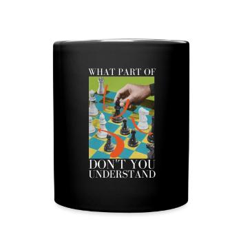 Chess Master Chess Club & 3 Way Chess Game - Full Colour Mug - black - Front