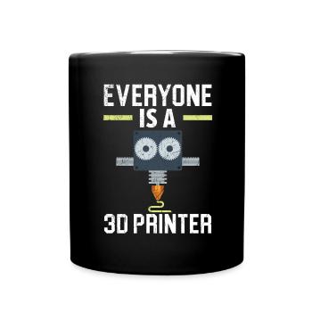 Jeder ist ein 3D-Drucker, Machinist, CNC-Programmi - Tasse einfarbig - Schwarz - Vorne