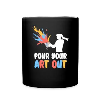 Art Teacher Funny Saying Art Course Art Class - Full Colour Mug - black - Front