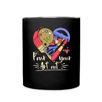 Art Teacher Funny Saying Art Course Art Class - Full Colour Mug - black - Front