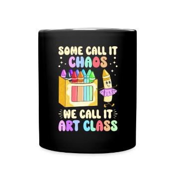 Art Teacher Funny Saying Art Course Art Class - Full Colour Mug - black - Front