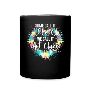 Art Teacher Funny Saying Art Course Art Class - Full Colour Mug - black - Front