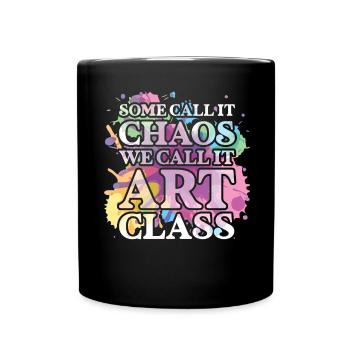 Art Teacher Funny Saying Art Course Art Class - Full Colour Mug - black - Front