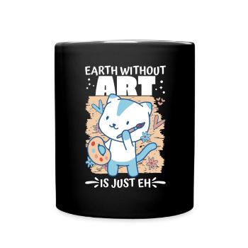 Kunstlehrer Lustiger Spruch Kunstkurs Kunstklasse - Tasse einfarbig - Schwarz - Vorne