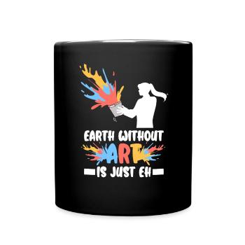 Professeur d’art Drôle de dicteur Cours d’art Cours d’art - Mug uni - noir - Devant