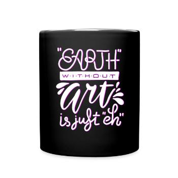 Professeur d’art Drôle de dicteur Cours d’art Cours d’art - Mug uni - noir - Devant