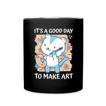 Professeur d’art Drôle de dicteur Cours d’art Cours d’art - Mug uni - noir - Devant