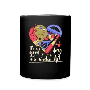 Professeur d’art Drôle de dicteur Cours d’art Cours d’art - Mug uni - noir - Devant