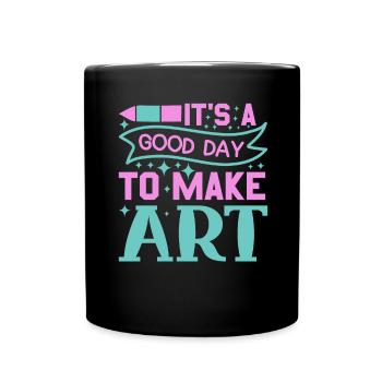 Professeur d’art Drôle de dicteur Cours d’art Cours d’art - Mug uni - noir - Devant