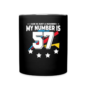 L’âge n’est qu’un chiffre - 57e anniversaire - Mug uni - noir - Devant