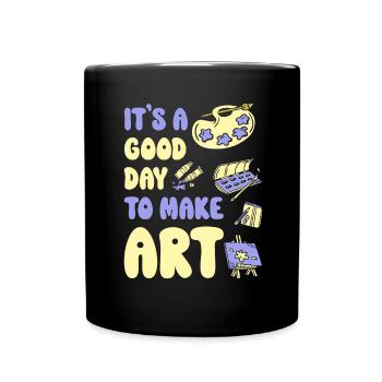 Professeur d’art Drôle de dicteur Cours d’art Cours d’art - Mug uni - noir - Devant