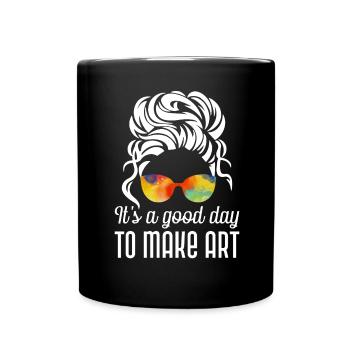 Professeur d’art Drôle de dicteur Cours d’art Cours d’art - Mug uni - noir - Devant