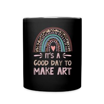 Art Teacher Funny Saying Art Course Art Class - Full Colour Mug - black - Front