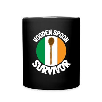 J’ai survécu à la cuillère de bois - Parenting - Mug uni - noir - Devant