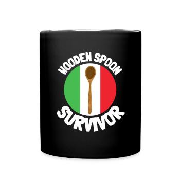 J’ai survécu à la cuillère de bois - Parenting - Mug uni - noir - Devant