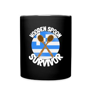 J’ai survécu à la cuillère de bois - Parenting - Mug uni - noir - Devant