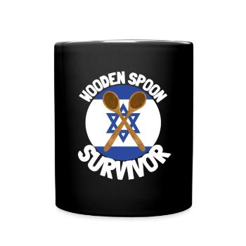J’ai survécu à la cuillère de bois - Parenting - Mug uni - noir - Devant
