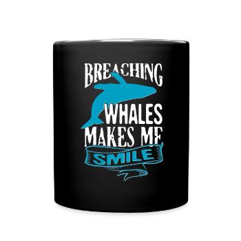 Citation de baleine pour le rorqual bleu et le béluga - Mug uni - noir - Devant