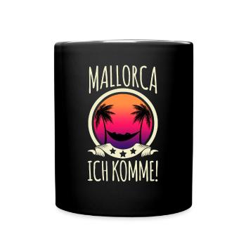 Mallorca Urlaub auf Palma - Tasse einfarbig - Schwarz - Vorne
