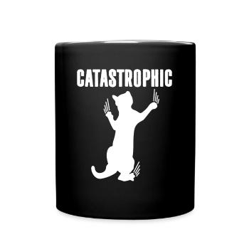 Chat catastrophique - Mug uni - noir - Devant