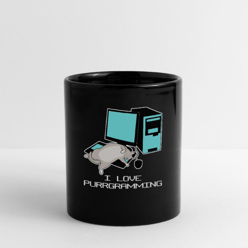 Programmer Admin Computer Cat Full Colour Mug
