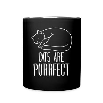 Chat endormi - Mug uni - noir - Devant