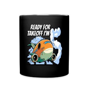Ready for Takeoff I'm 5 - 5nd Birthday Boy - Tasse einfarbig - Schwarz - Vorne