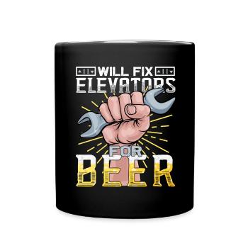 Elevator Inspector - Elevator Mechanic - Full Colour Mug - black - Front