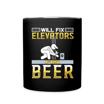 Elevator Inspector - Elevator Mechanic - Full Colour Mug - black - Front