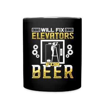 Elevator Inspector - Elevator Mechanic - Full Colour Mug - black - Front