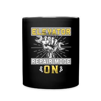 Elevator Inspector - Elevator Mechanic - Full Colour Mug - black - Front