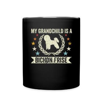 Mon petit-fils est un Bichon Frise - Mug uni - noir - Devant
