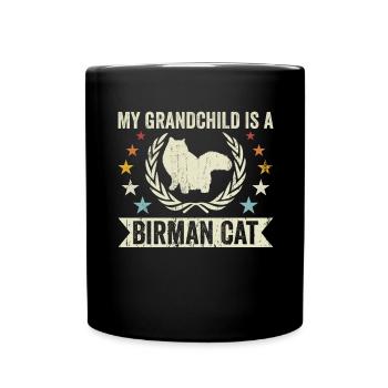 Mein Enkelkind Ist Eine Birman -Katze - Tasse einfarbig - Schwarz - Vorne