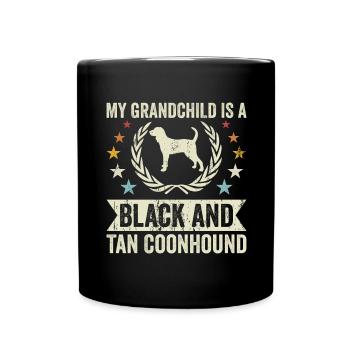 Mein Enkelkind Ist Ein Schwarzer Taner Coonhound - Tasse einfarbig - Schwarz - Vorne