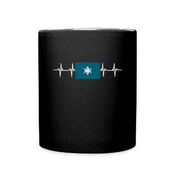 Japan Flag - Iwate - Tasse einfarbig - Schwarz - Vorne