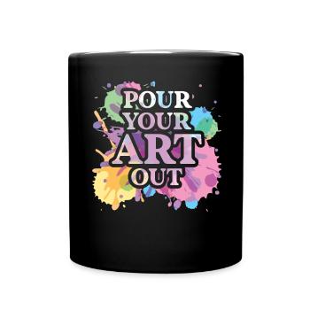 Art Teacher Funny Saying Art Course Art Class - Full Colour Mug - black - Front