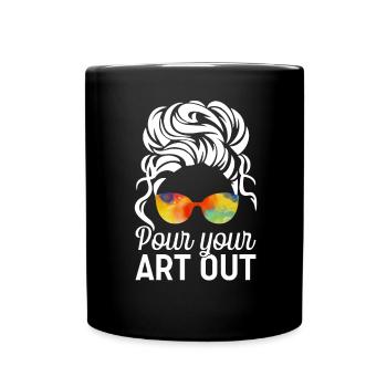 Art Teacher Funny Saying Art Course Art Class - Full Colour Mug - black - Front
