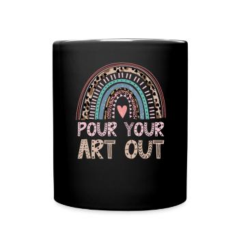 Art Teacher Funny Saying Art Course Art Class - Full Colour Mug - black - Front
