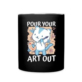 Art Teacher Funny Saying Art Course Art Class - Full Colour Mug - black - Front