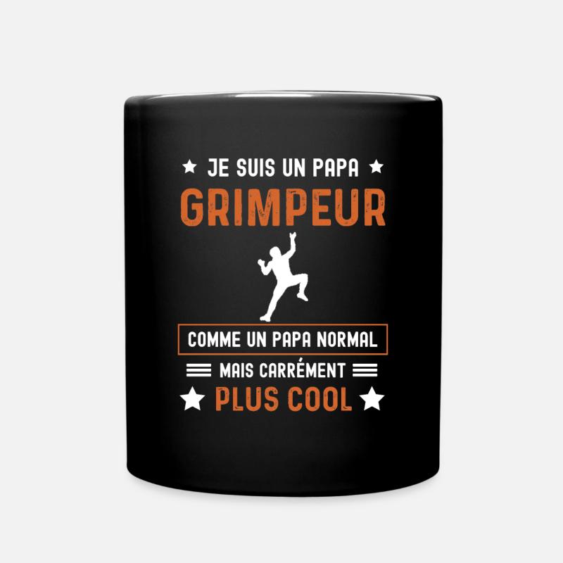 papa grimpeur normal père escalade - Mug uni - noir