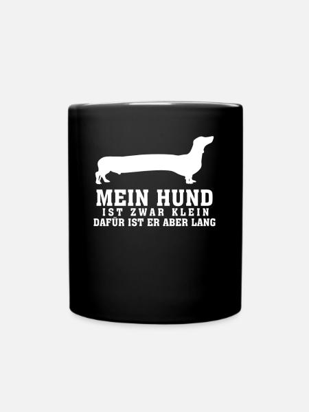 Dachshund Rauhaardackel - Tasse einfarbig - Schwarz