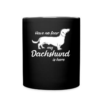 Dachshund drôle de club teckel - Mug uni - noir - Devant